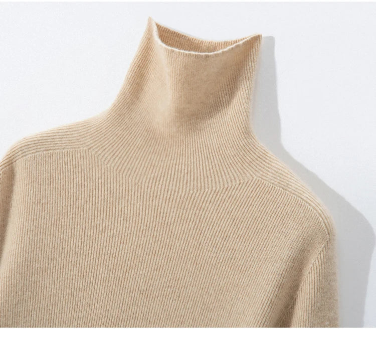 Soft Cashmere Turtleneck Slim-Fit Sweater