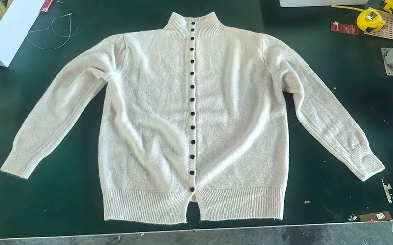 Comfortable Stand-Collar Single-Breasted Sweater